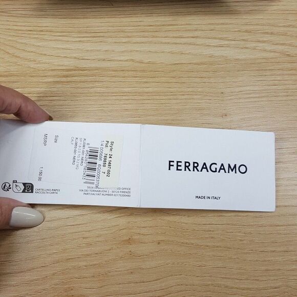 SALVATORE FERRAGAMO Mens Crossbody Wearable Wallet Black Leather Gancini $1150 - Picture 11 of 13